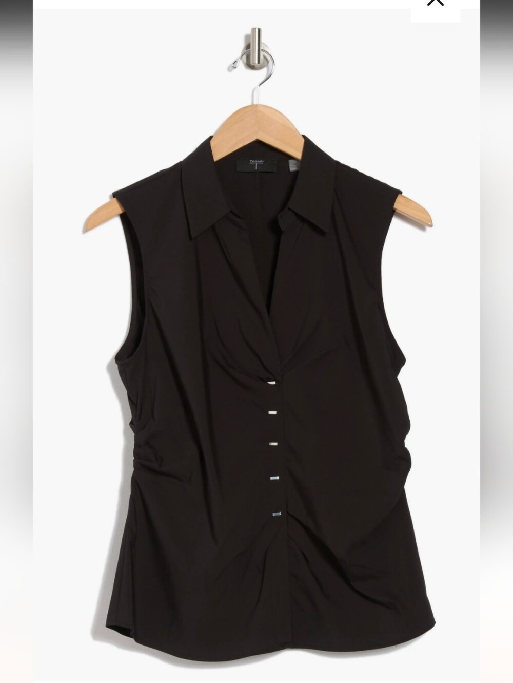 Tahari Sleeveless Collared Top NWT sz L